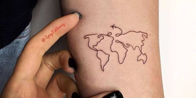 101 Amazing World Map Tattoo Designs You Need To See! | Outsons | Men's Fashion Tips And Style Guide For 2020