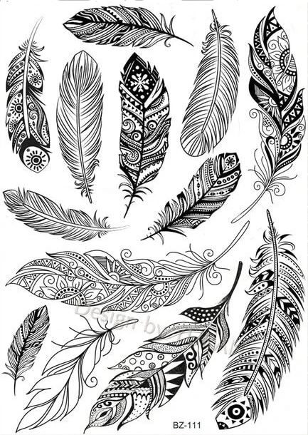 13 Feminine Feather Tattoos