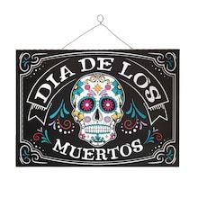 17" Dia de Los Muertos Sugar Skull Wall Sign by Ashland® | makeup