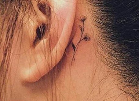 20 Cute Behind the Ear Tattoos for Women