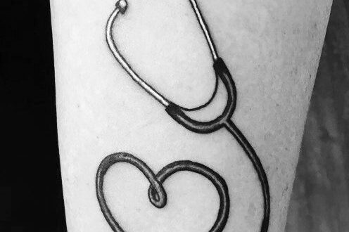 30 Stethoscope Tattoo Ideas For Men - Cardiology Designs