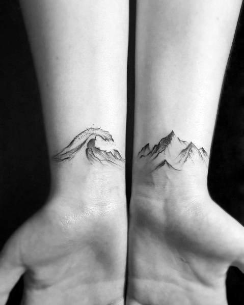 40 Mountain Wave Tattoo Ideas For Men - Nature Designs