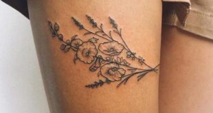 60+ #Cute #Summer #Tattoo #Art #Design #Ideas #For #Woman:Small #Flower #Thigh #Tattoo ##tatt...