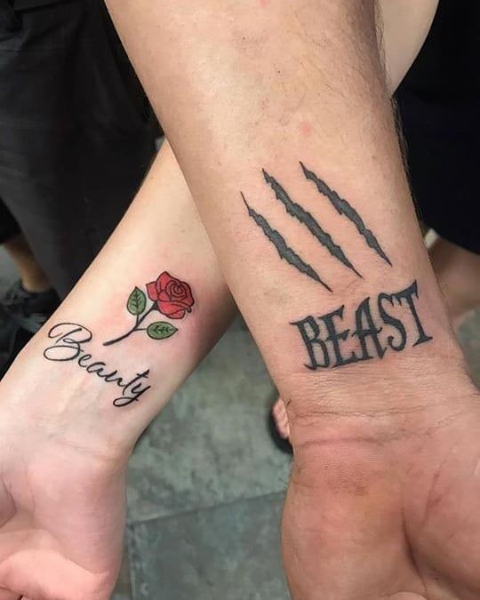 80+ Disney Couple Tattoos That Prove Fairy Tales Are Real