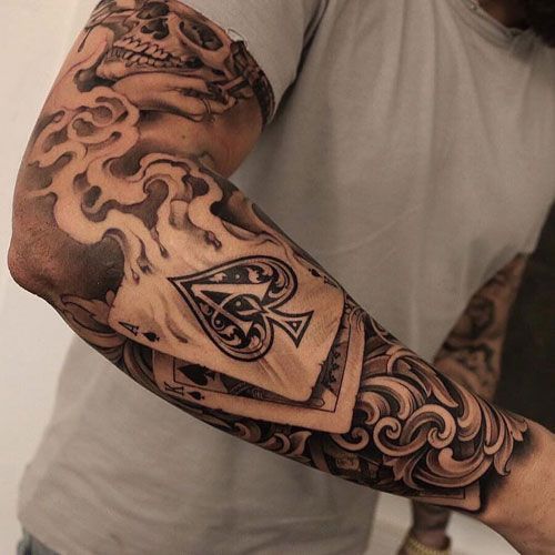 Badass volle Hülsen-Arm Tattoo Designs – Best Sleeve Tattoos für Männer: Cool Sleeve Tattoo Designs
