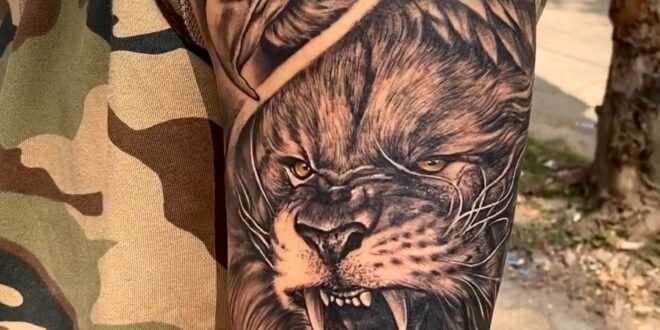 Lion Eagle tattoo by Aakash chandani