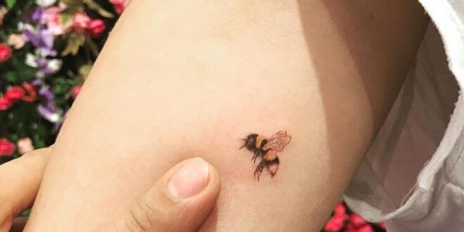 Simple bee tattoo
