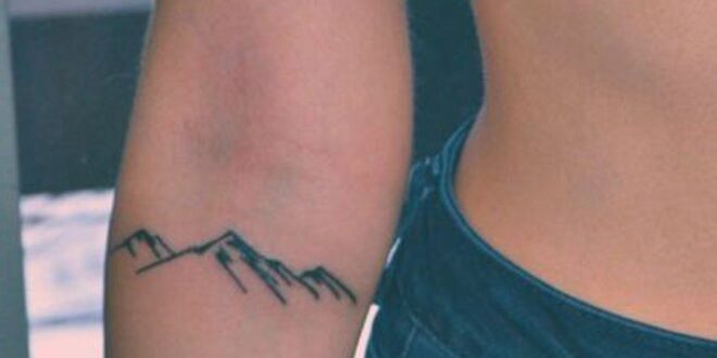 Small Mountain Inner Forearm Tattoo Ideas for Women - ideas pequeñas del tatuaj...