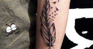 Tattoo перья на предлечьях - tattoo's photo  In the style  Black and grey, Pluma (138252)