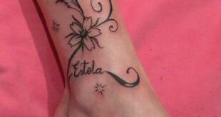 Tatuaje de Flores, Enredaderas, Tobillo - ZonaTattoos.com