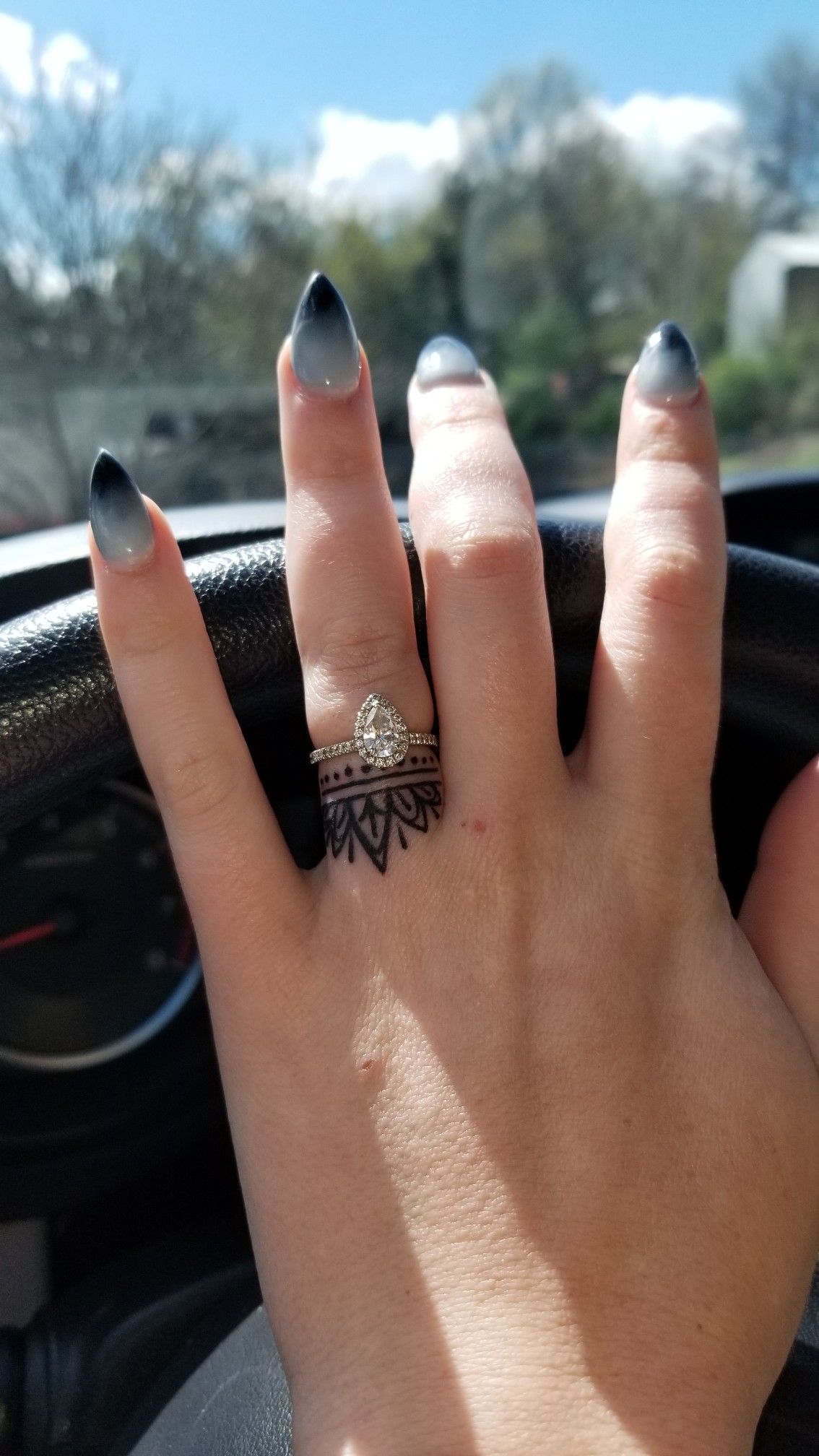 Wedding ring tattoo