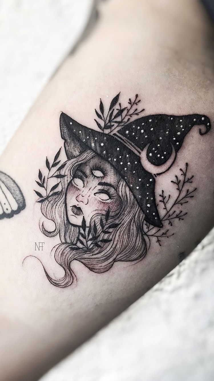 Witch Tattoo Designs To Embrace Your Dark Side